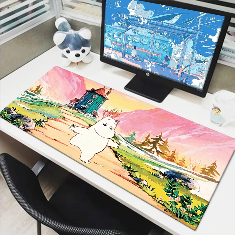Moomines Mouse Pad Gamer Cartoon Mouse Pads Rubber Mat Anime Keyboard Pc Accessories Gaming Deskmat Desk Protector Cute Mousepad
