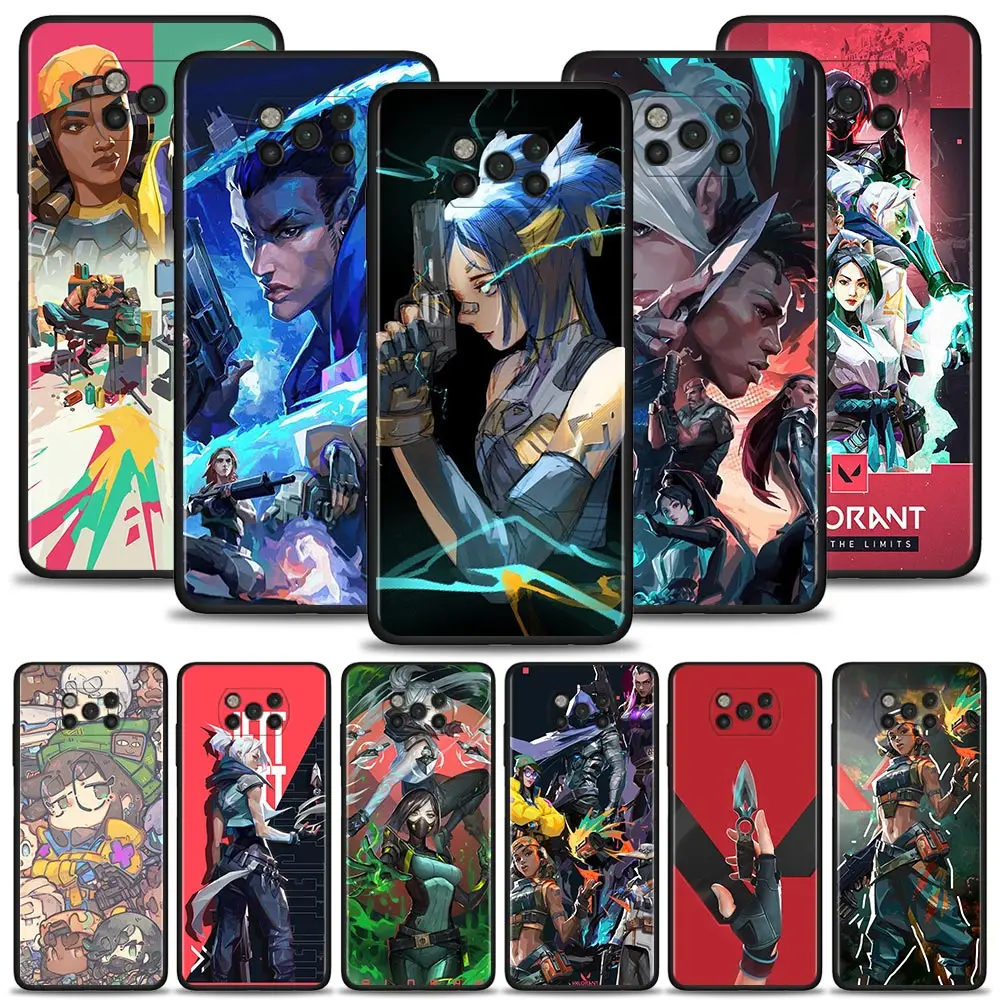 

Hot Valorant Game Phone Case For Xiaomi Poco X3 X4 NFC X3 X4 M2 M3 M4 Pro X3 F3 F4 GT Pocophone F1 C3 C31 C40 Celular