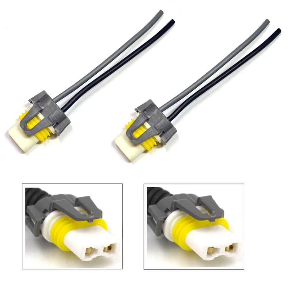 

2pcs Car Wire Pigtail Female Ceramic Two Harness Head Light Bulb Plug Replace 9006 HB4 Lamp Holder For Heavy Duty Light Bulbs