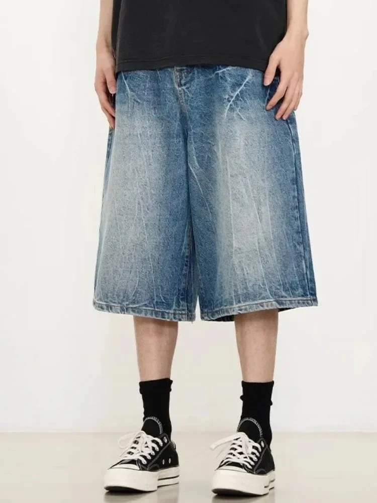 Женские джинсовые шорты в американском стиле ретро уличная одежда полоску