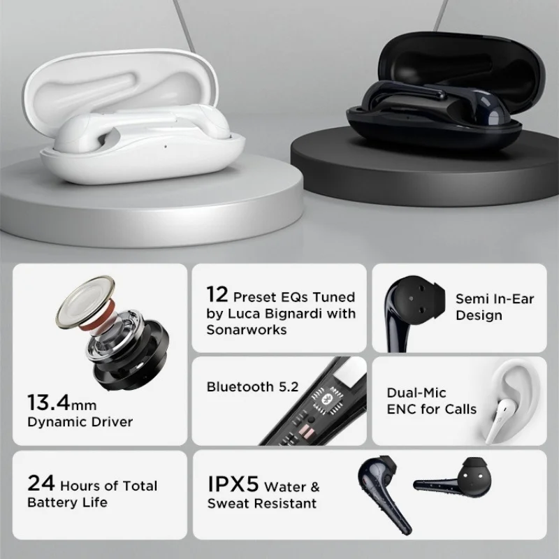 

Беспроводные наушники 1MORE ComfoBuds 2, Bluetooth 13,4, 12 дюймов