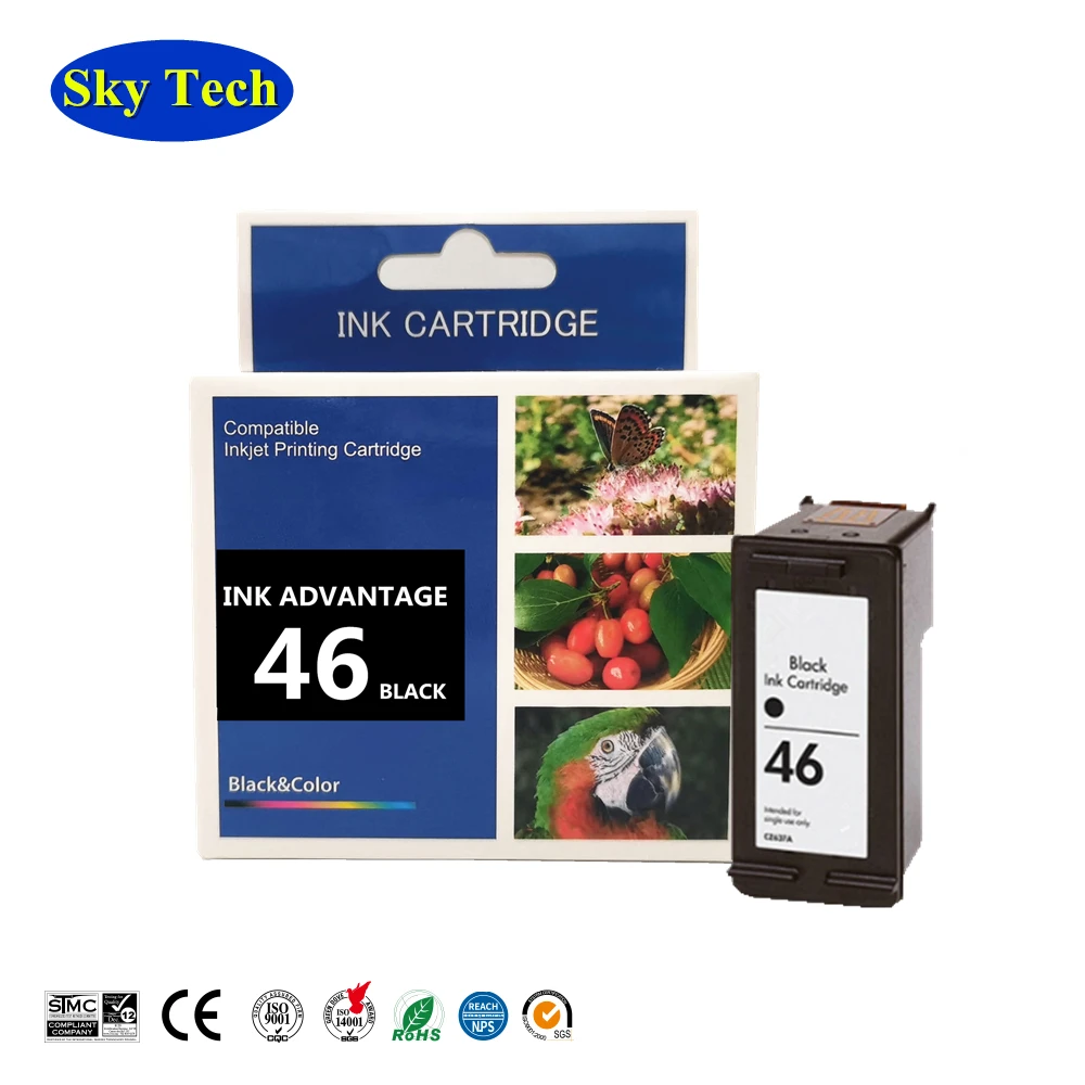 

SKY Print Head Ink Advantage 46 For HP46 , SKY New Cartridge For HP Deskjet 2520hc 2020hc 2029 2529 4729 Printer