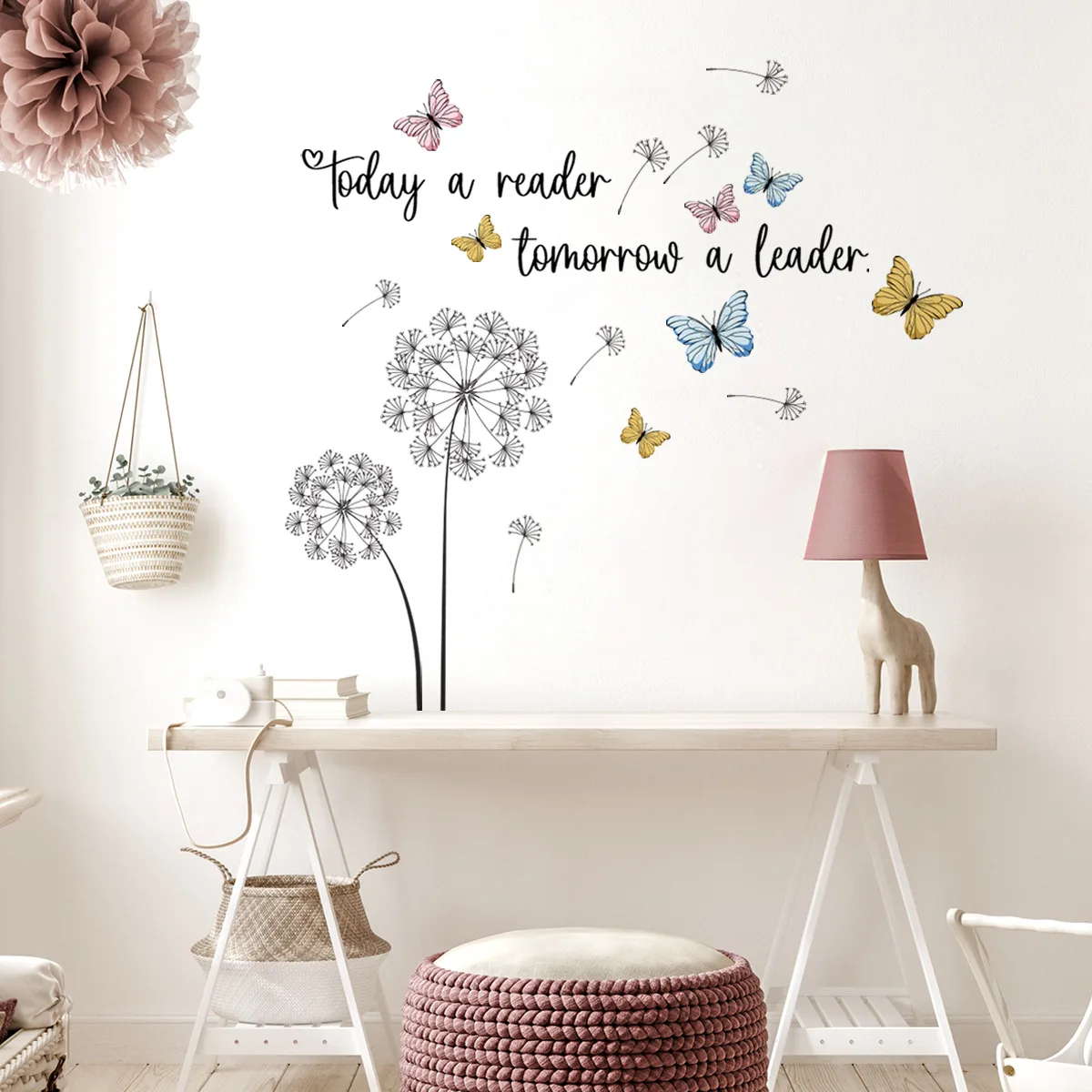 

Exquisite Originality Dandelion series Wall Stickers Self-adhesive Removable PVC Home Decor for Living Room Bedroom Restaurant