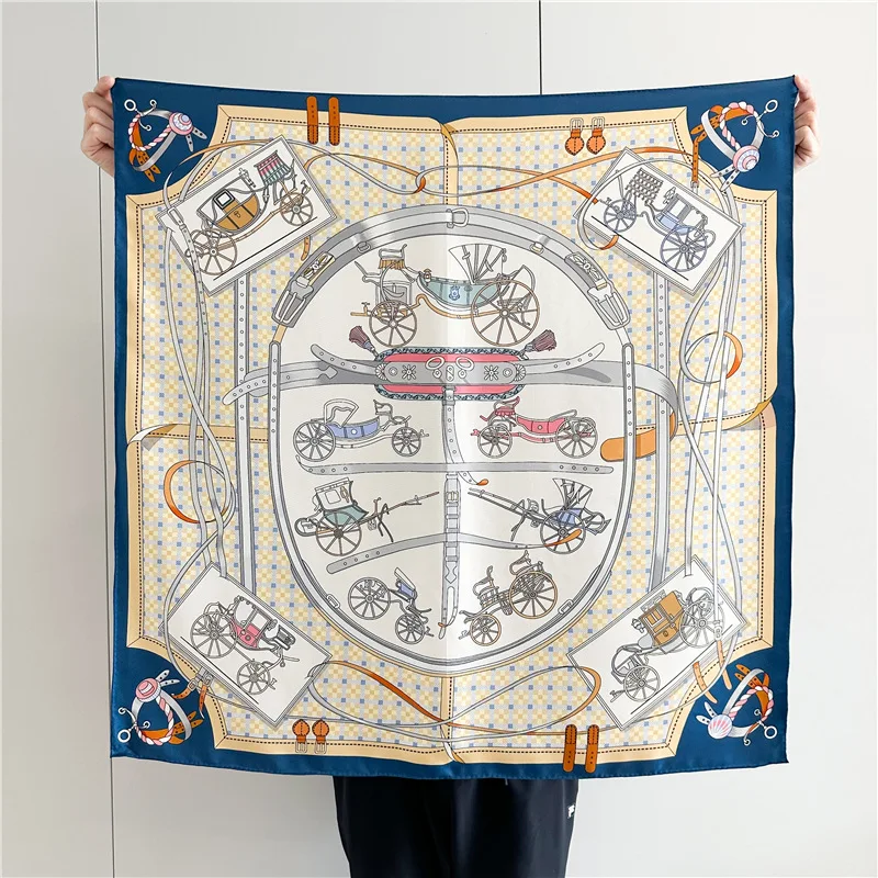 Женский саржевый шарф из шёлка тутового шелкопряда квадратные банданы с ручной