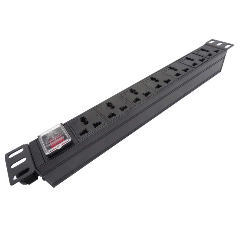 

Розетка 7AC PDU, универсальные отверстия, переключатель стойка сетевого шкафа 1,5/2,5, квадратный, вилка стандарта Австралии, США, ЕС, Великобритании, распределение питания