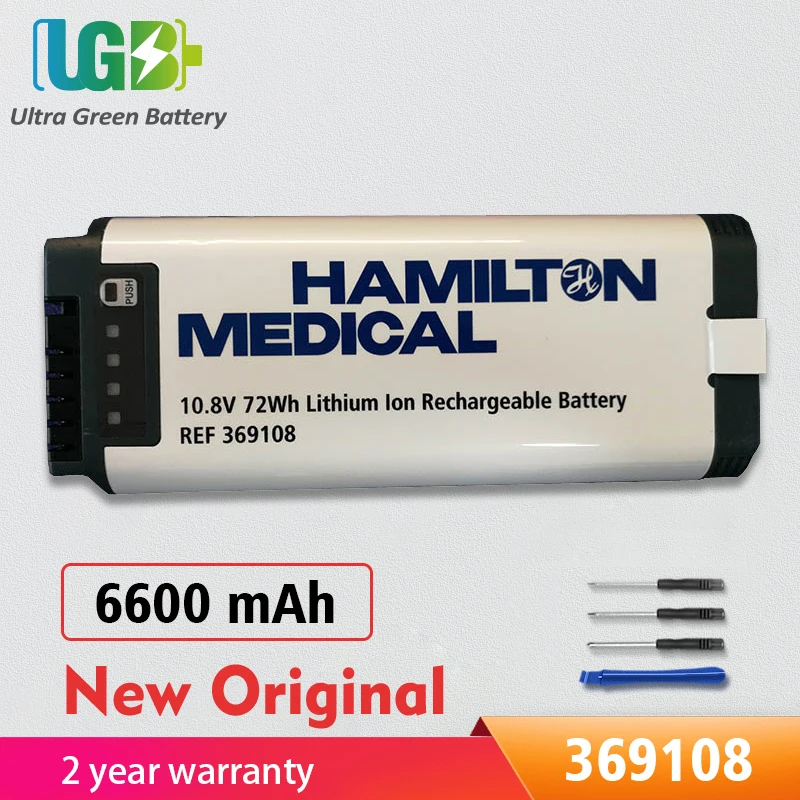 

UGB New Original C1 T1 369108 Battery For Hamilton C1 T1 REF 369108 110731-O MRI NR1 MRI1 Battery 10.8V 72Wh