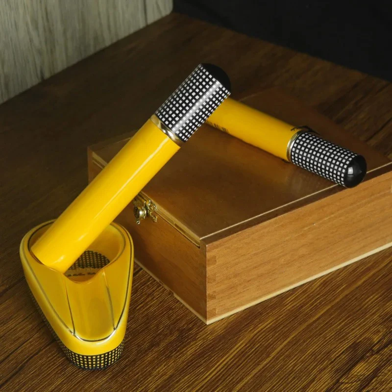 Трубка для сигар алюминиевая трубка портативная увлажняющая коробка с кедровым