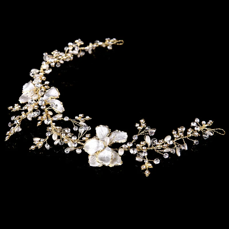 

Bridal jewelry silver pearl crystal bridal headband accessories