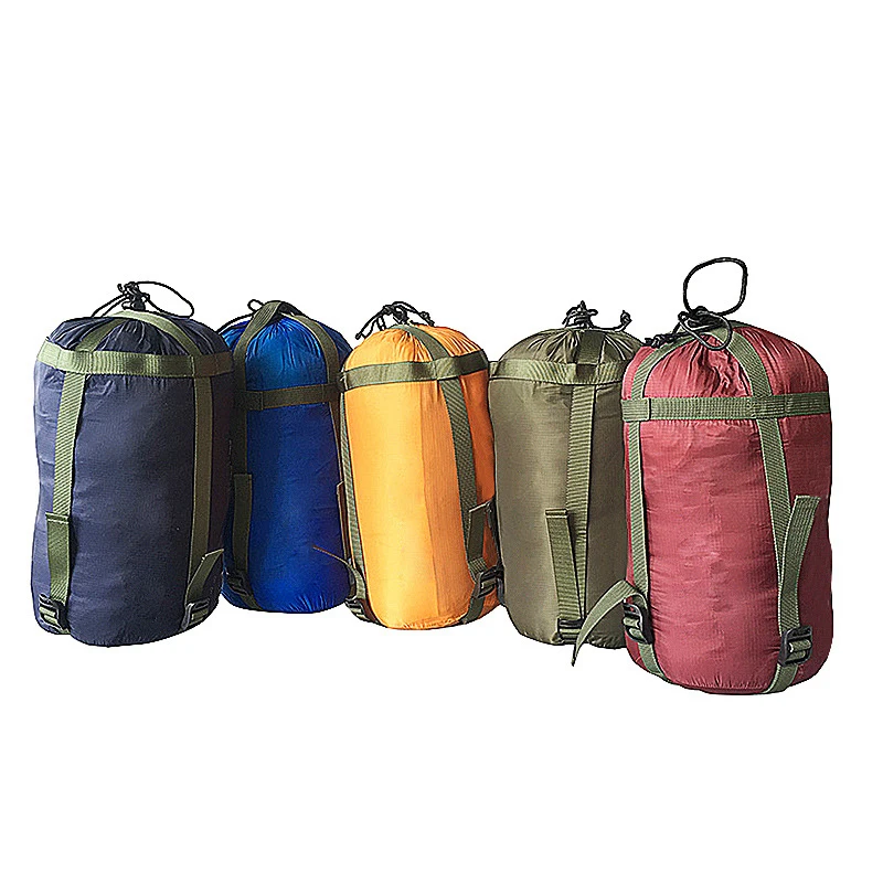 

Waterproof Compression Stuff Sack Outdoor Camping Sleeping Bag Storage Bag 38*18cm Drawstring Design Nylon Pack Equipment