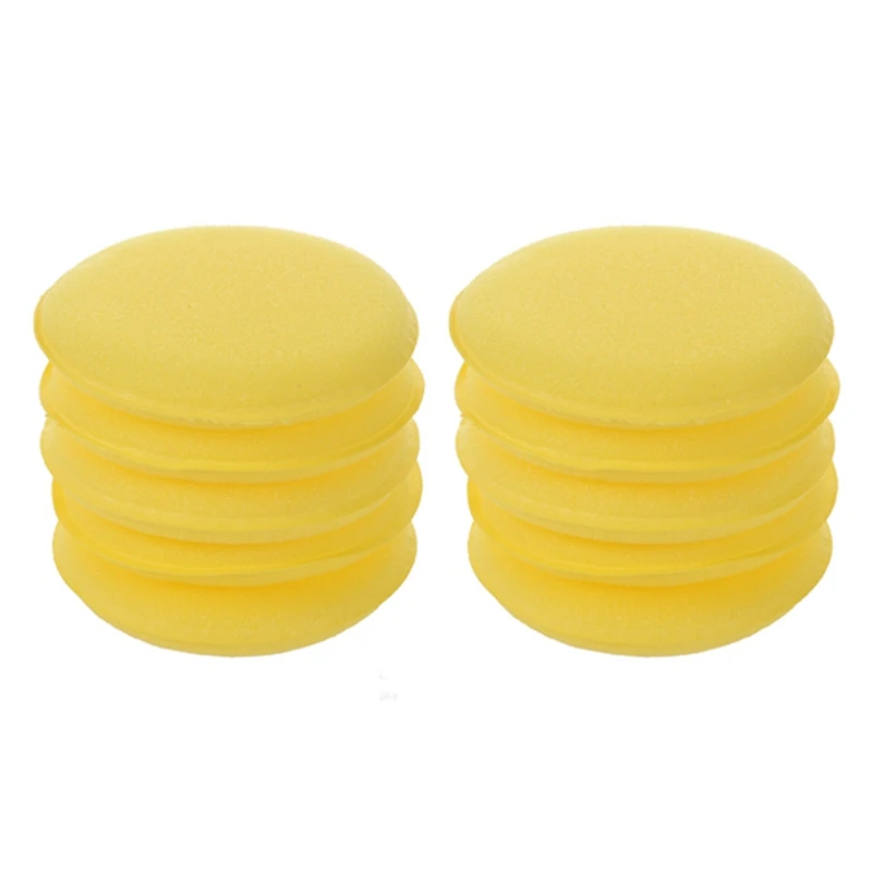

AU05 -10 X Yellow Car Wax Polish Applicator Pad Large 5Inch Soft Foam Sponge Pads