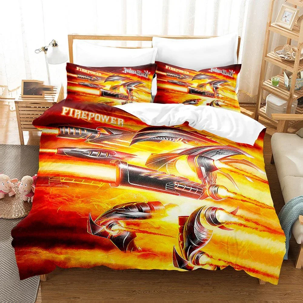 Hip Hop Band Judas Priest Bedding Set Duvet Cover Bedroom Comforter Single Twin King ​Size Quilt Home Textile 2/3PCS