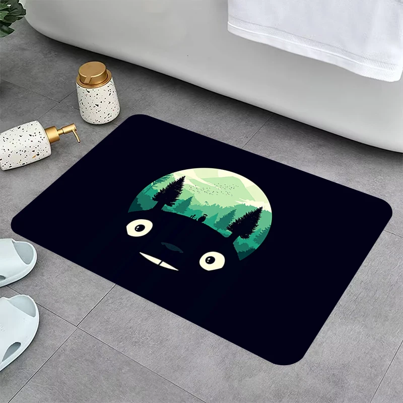 

Bath Mat Totoro Design Carpet Rugs Prayer Rug Floor Mats Carpets Doormat Entrance Door Gaming Room Decors Foot Kitchen Bathroom