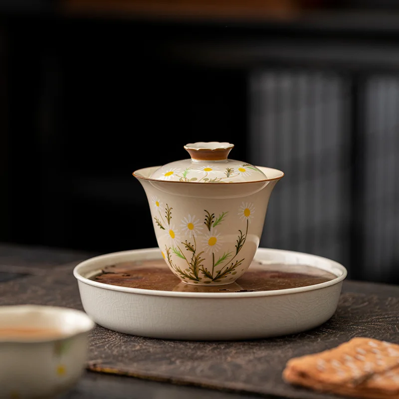 Расписанная вручную чайная чашка керамический чайный сервиз кунг-фу заварочный