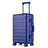 metal travel trolley suitcase 20 inches 100 aluminum carry on luggage with tsa lock luggage bags cases travel