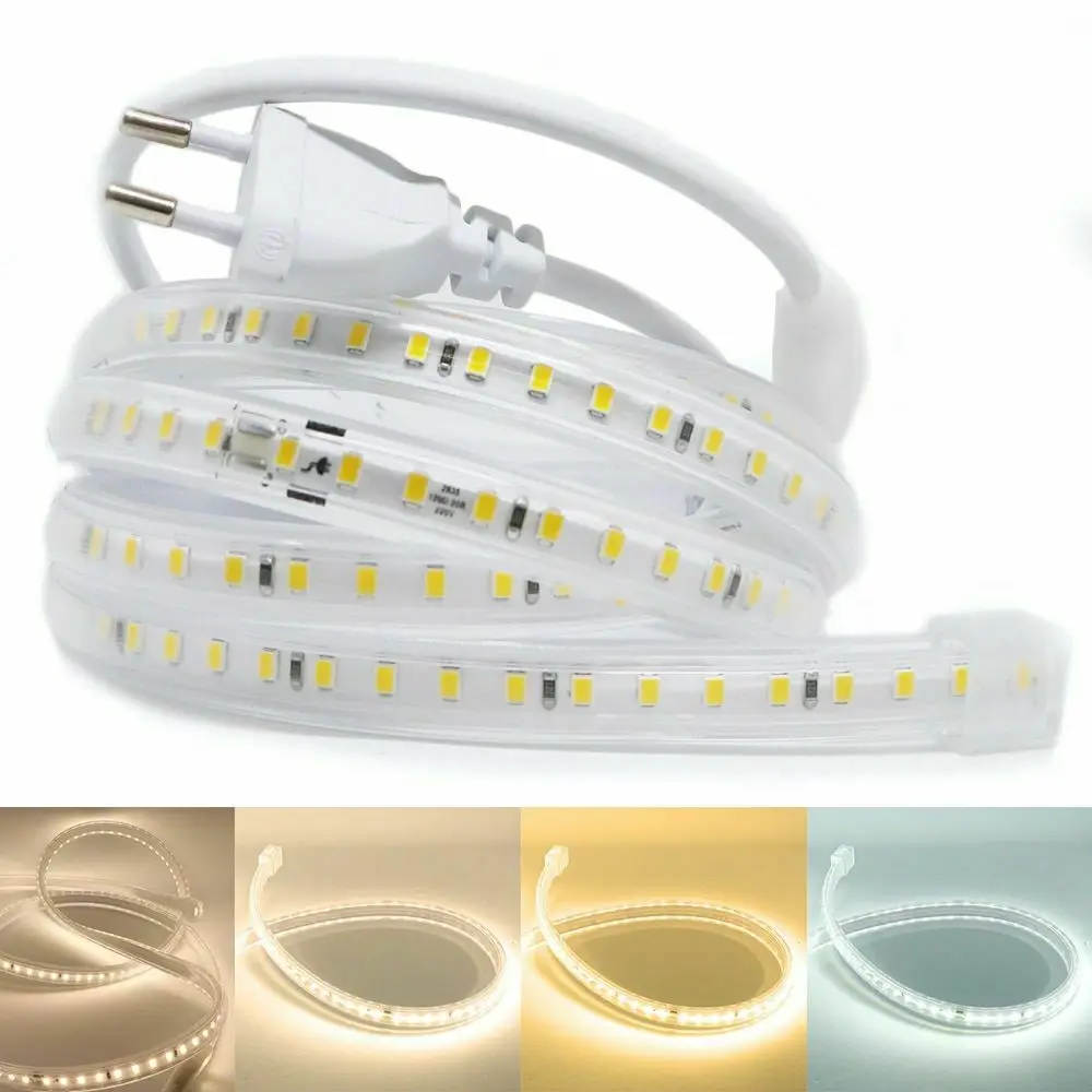 

IP67 Waterproof 220V LED Strip SMD 2835 120LEDs/m White/Warm/Natural White Flex