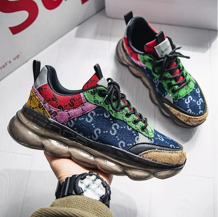 

Luxury Designer Shoes Men Street Style Platform Sneakers Fashion Brand Men Chunky Shoes Tenis Colorful Casual Sneakers for Men