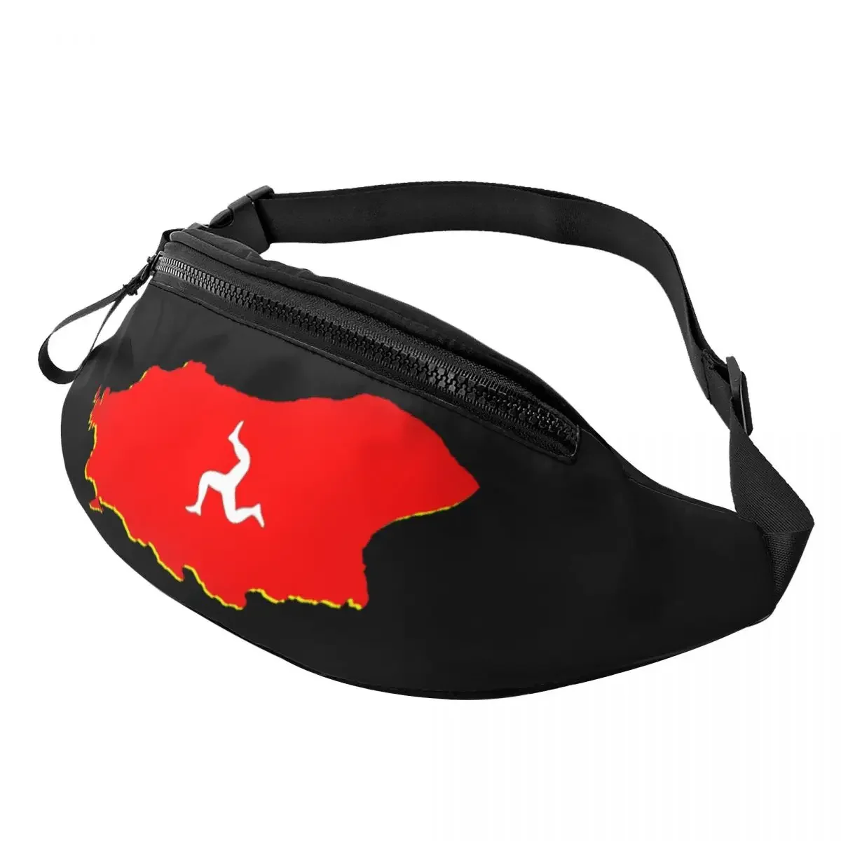 

Забавная сумка с изображением флага острова Мэн, заказной поясной кошелек Proud Manx для мужчин и женщин, Дорожный Чехол для телефона и денег