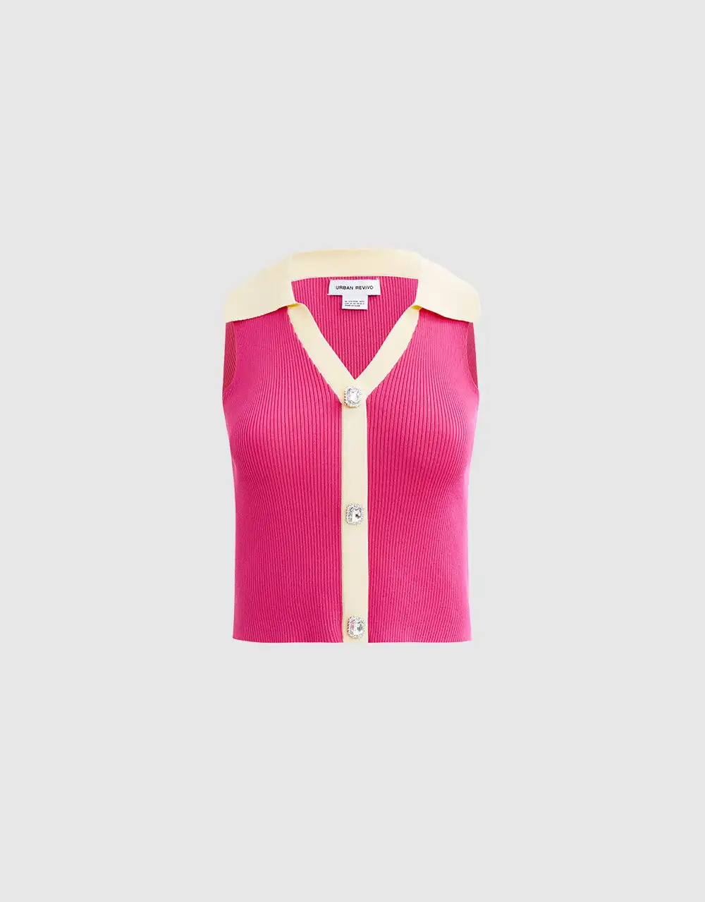 Contrast Color Knit Top