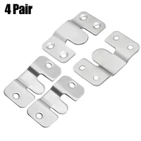 4pair hook bracket buckles hanger with screws 5344mm stainless steel picture frame bedhead hanging connecting mirror hardware
