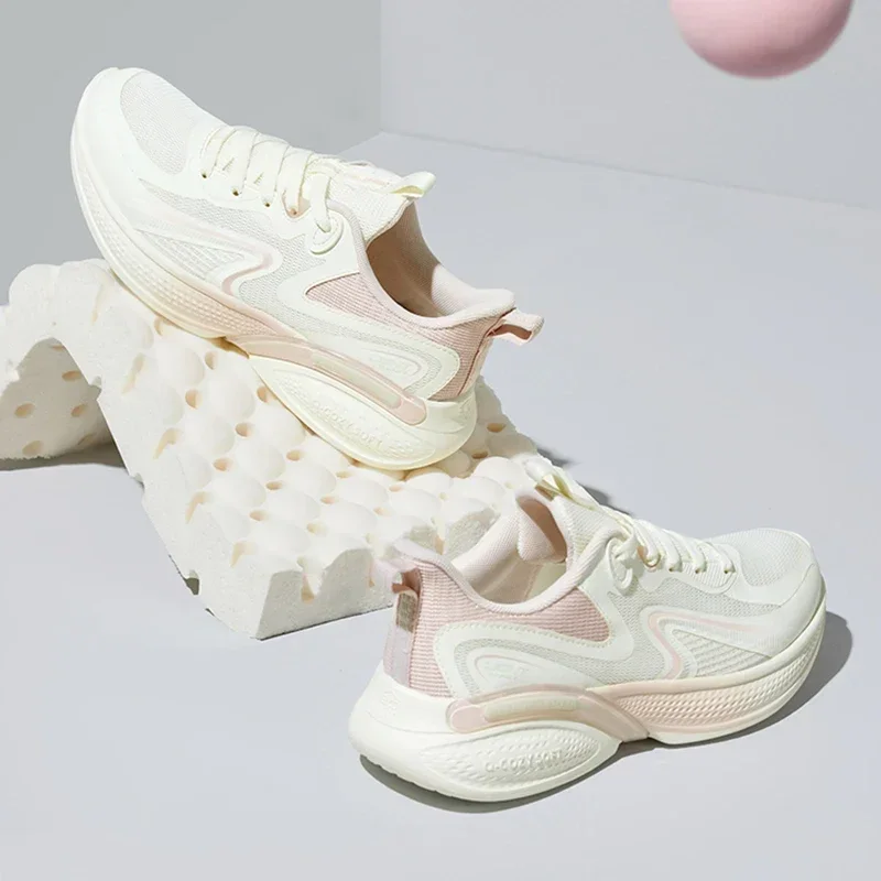 QIAODAN SuTan SE Running Shoes for Women 2024 Autumn New Mesh Breathable Lightweight Soft-soled Female Sports XM26230236F