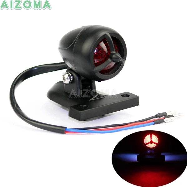 

Хромированная заготовка из алюминия для мотоциклов, светодиодный задний фонарь с стоп-сигналом для мотоциклов с лампой для номерных знаков для Harley Yamaha Choppers Boober Universal