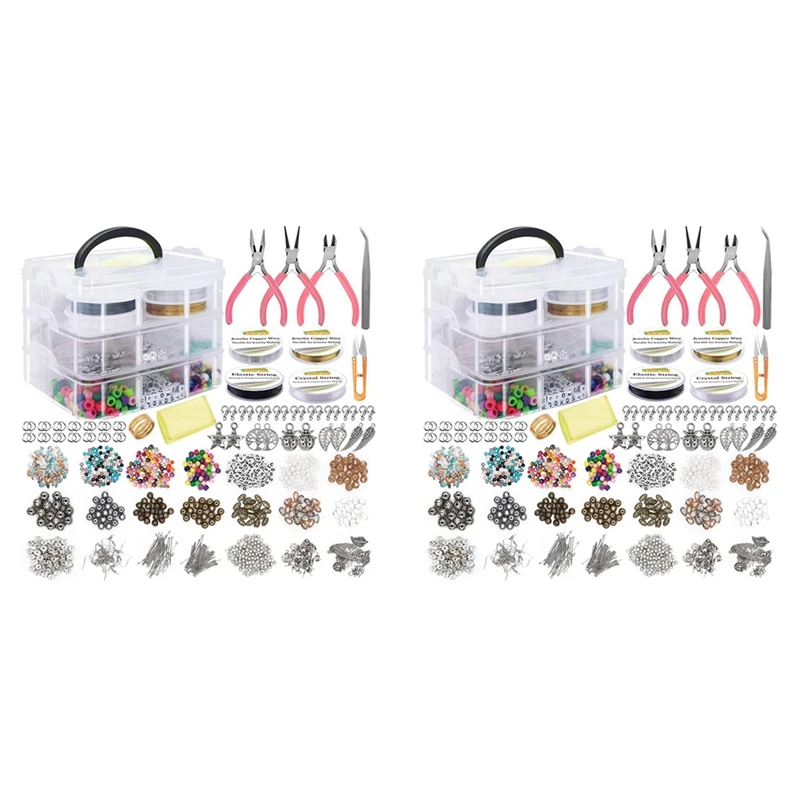

2X Jewelry Making Supplies Kit,Calipers For Making And Repairing Necklaces, Earrings It Is An Excellent Gift
