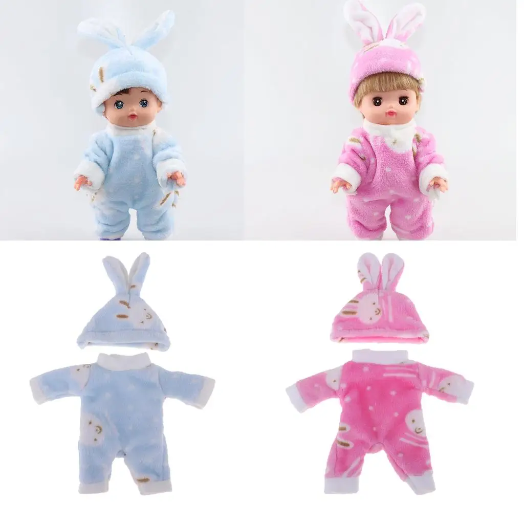 

Set of 2 bunny dolls jumpsuit doll clothes dolls jumpsuit for 9-11 inches