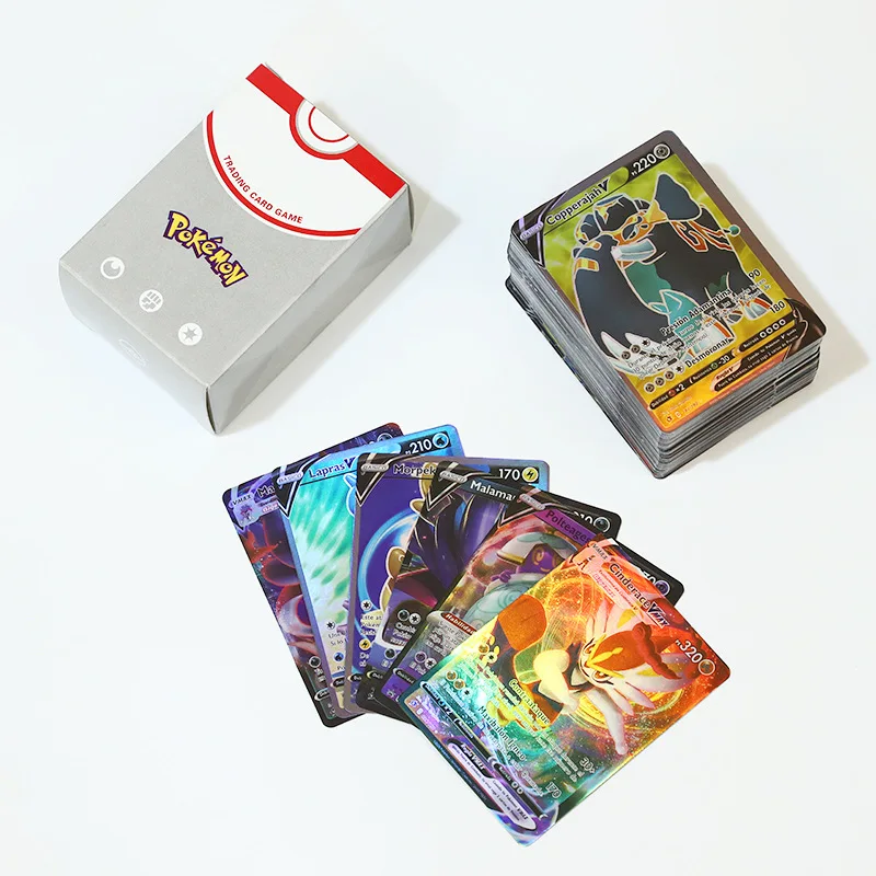 

50/100PCS Pokémon Anime New Flash Card Hobby Collection Pokemon Laser Card Board Game Battle Game Card Children's Toy Gifts