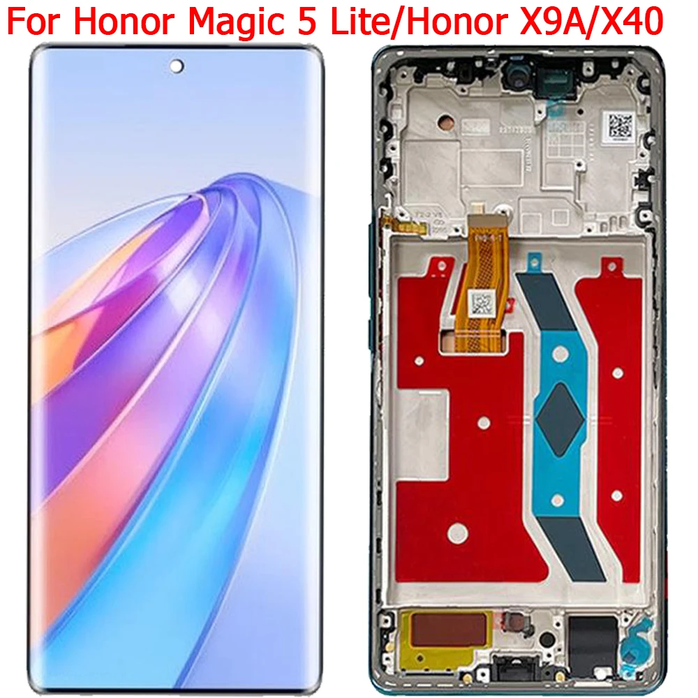 

ЖК-дисплей Magic 5 Lite для Honor X40, оригинальный сенсорный экран с рамкой 6,67 дюйма, Honor X9A Magic 5 Lite, дисплей, экран, запчасти