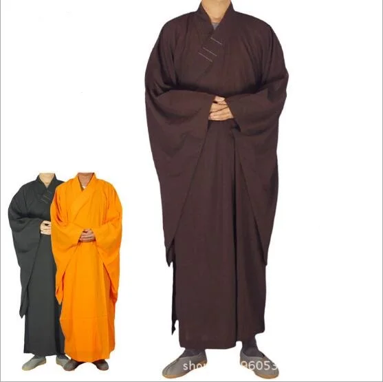 

Free Shipping Shaolin Buddhist Monk Suits Robes Chinese Kung Fu Unisex Clothing Gown Uniforms Buddhist
