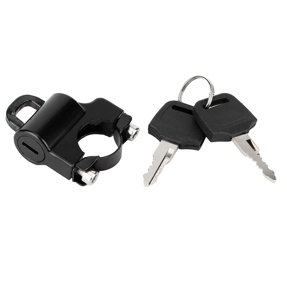 

Motorcycle Helmet Security Lock with 2 Keys for 0.9in HandlebarBlack