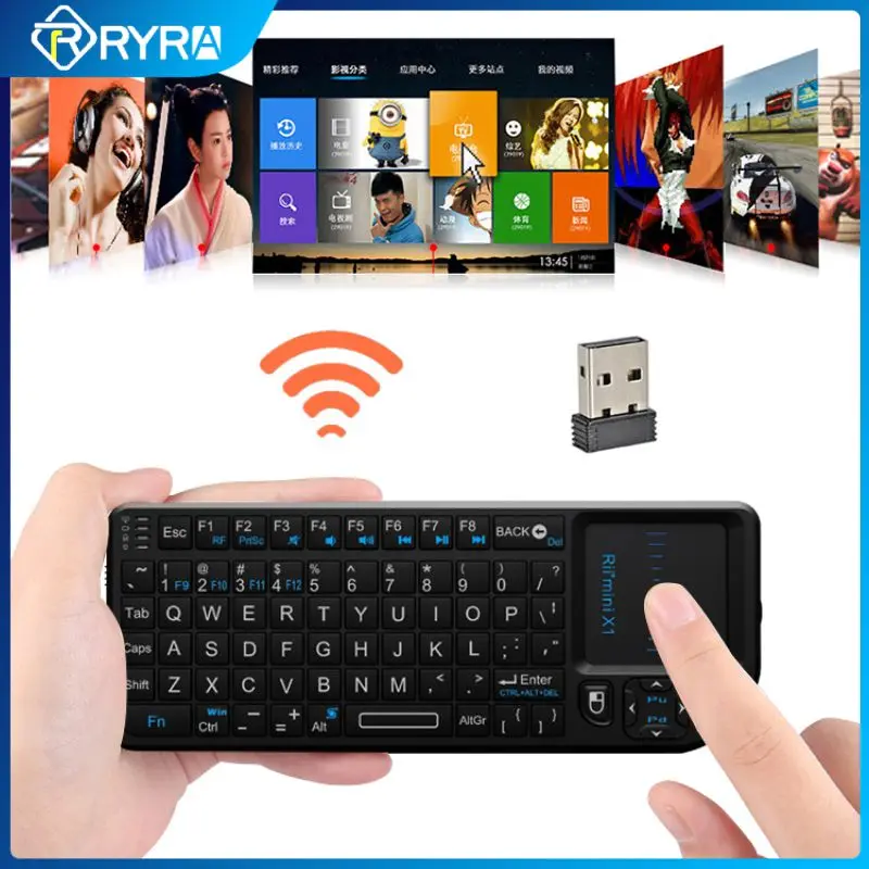 

RYRA Mini 2.4G Wireless mini handheld keyboard and mouse Keyboard Spanish French Russian English integrated smart TV computerr