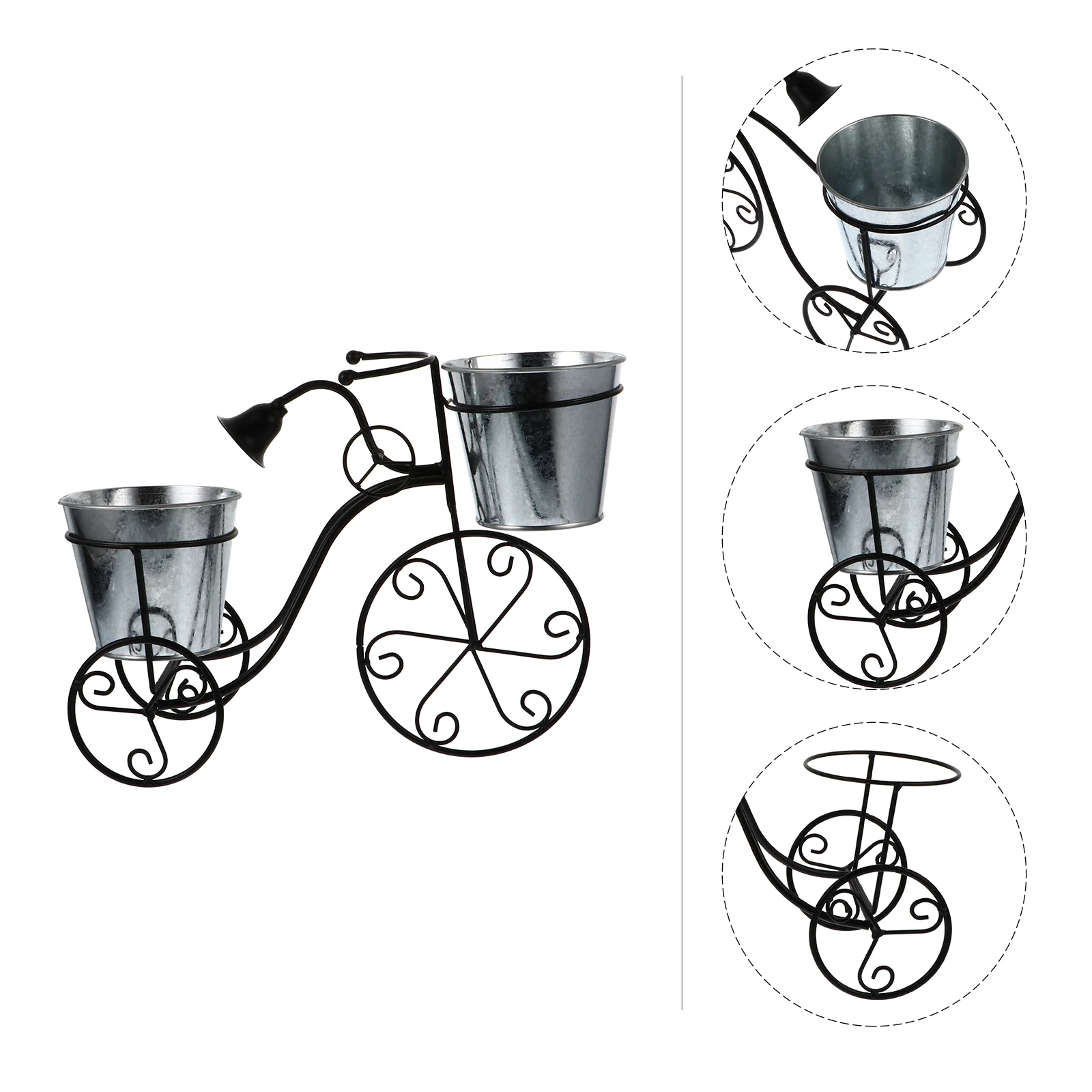 

1PC Iron Art Bike Plant Stand Exquisite Flower Pot Bike Shape Plant Holder