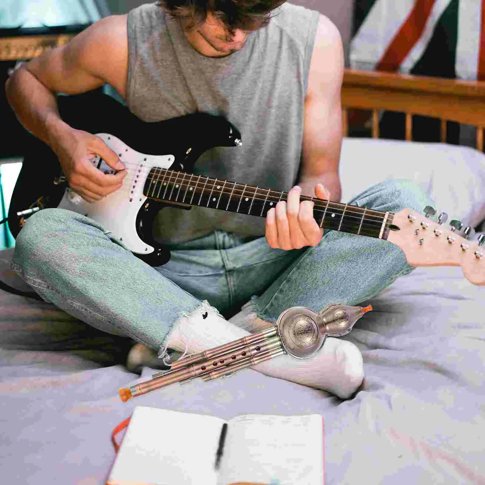 Трехцветная тыква шелковый китайский этнический музыкальный инструмент