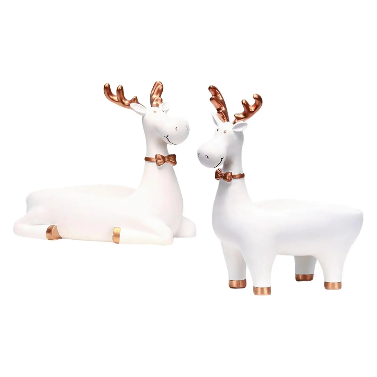 

Deer Figurine Statue Candy Crafts Keys Jewelry Trinket Storage Box Organizer for Desktop Office Home Decor