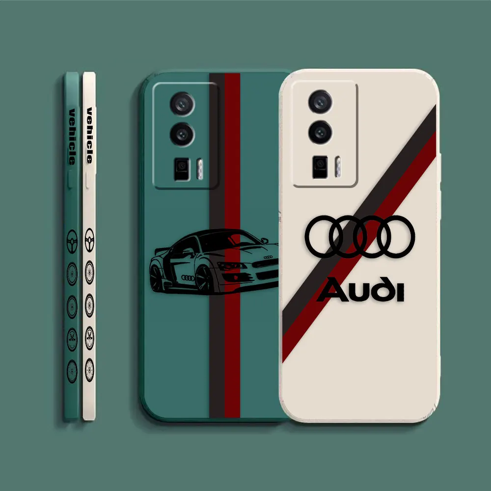 Case For Redmi K60E K60 K50 K40S K40 K30 K20 12C 10C 9A 9 10X 10A 10 Pro 4G 5G Gaming Case Fundas Cqoues Shell Sports Car A-Audi