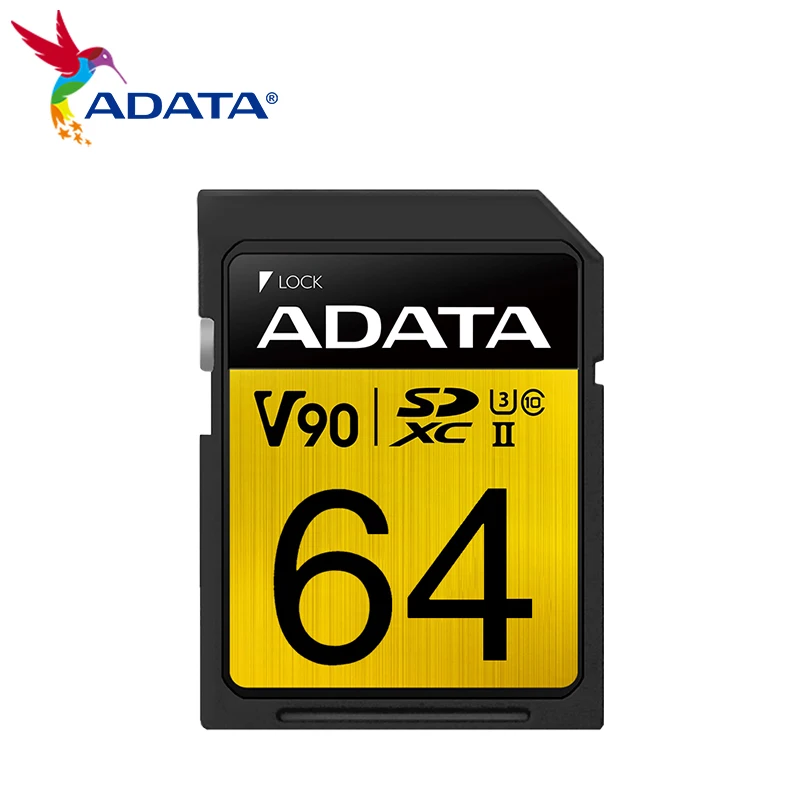 

ADATA Premier ONE SDXC UHS-II U3 Class 10 Memory Card 64GB 128GB 256GB V90 3D NAND 4K 8K Ultra HD Up to 290MB/s Read SD Card