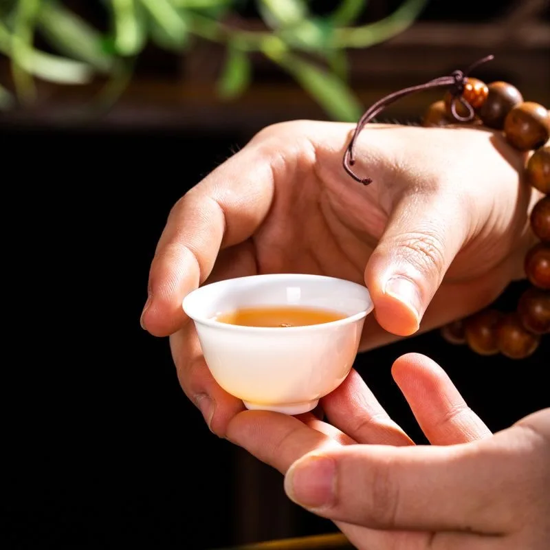 Женский чайный набор чашка для чая крышка чайная Gaiwan чистая белая фарфоровая