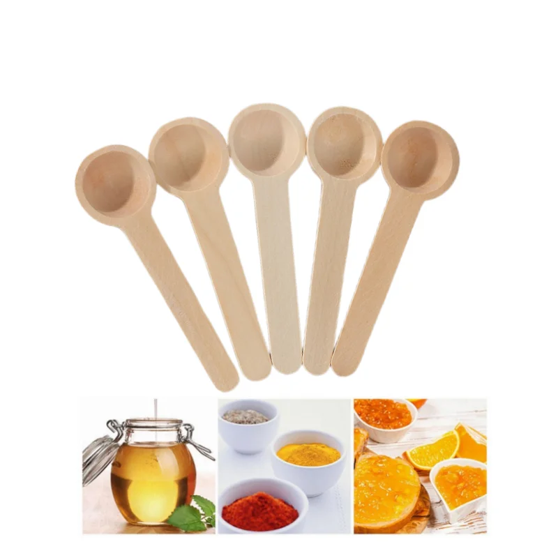 

5pcs Kitchen Seasoning Honey Coffee Kitchen Cooking Small Wooden Salt Spoons for Spice Jars Tools Measuring Spoons Set Tableware