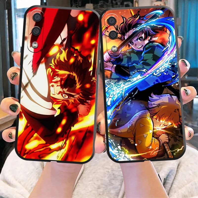 

Demon Slayer Anime Phone Case For Samsung Galaxy S20 S20 FE S21 S21 FE S21 Plus S22 S22 Plus S20 S21 S22 Ultra Back Funda Black