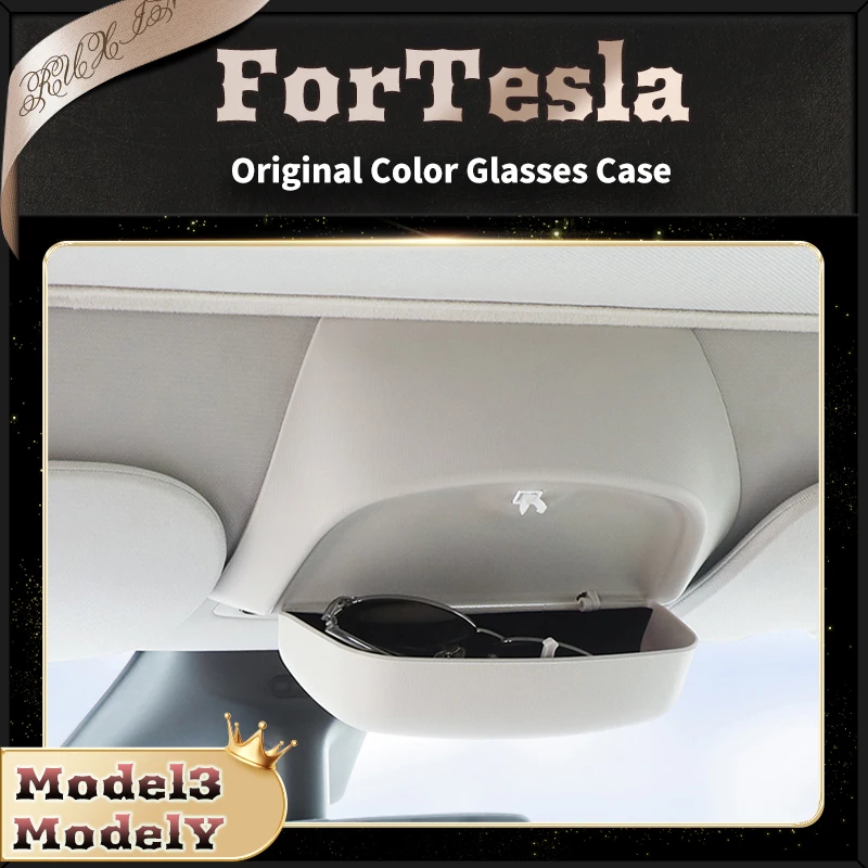 

Футляр для очков Tesla Model 3 Y, футляр для хранения карт с оригинальным дизайном, зажим для солнцезащитных очков, аксессуары для модификации
