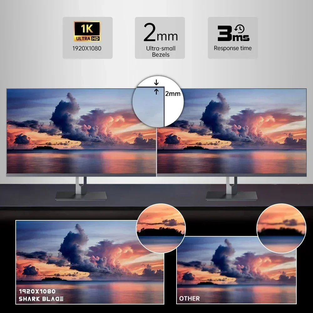 Настольный портативный монитор 2K 75 Гц настольный ПК компьютер ips ЖК-мониторы