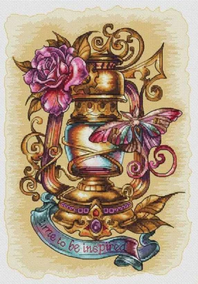 

DIY Embroidery Cross Stitch Kits Craft Needlework Set unPrinted Canvas Cotton Thread Home time inspiration lantern 34-45