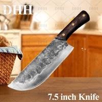7 5 inch forged boning knife butcher knife kitchen damask stainless steel forged meat cleaver professional chef knives slicing