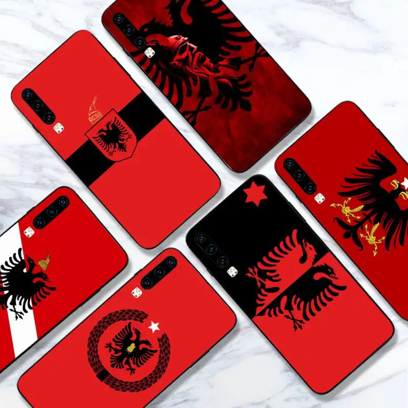 

Albania Flag Eagle Phone Case For Huawei honor Mate 10 20 30 40 i 9 8 pro x Lite P smart 2019 Y5 2018 nova 5t