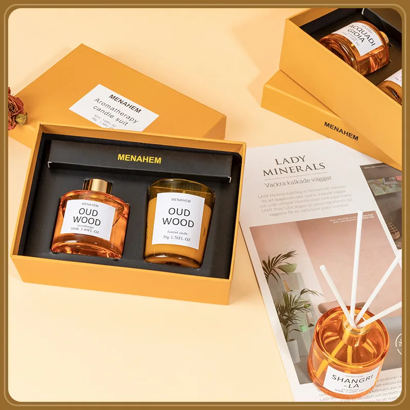 Indoor Bedroom Fresh Air Smokeless Scented Candle Gift Box