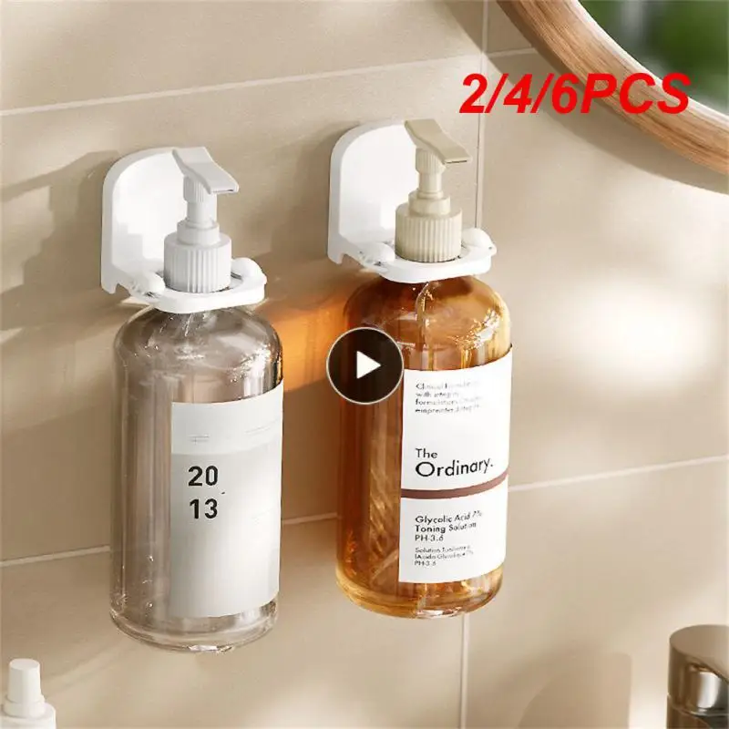 

2/4/6PCS Telescopic Adjusting Liquid Soap Holder Strong Self Adhesive Waterproof Shower Gel Shelf Creative 2023 New Wall Mounted