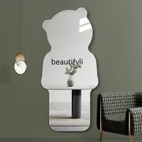 yj Bear Full-Length Mirror Wall Hanging Fitting Mirror Paste Punch-Free Special-Shaped Dressing Mirror Hallway Decorative Mirror