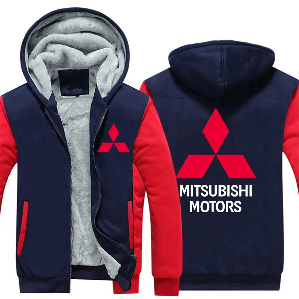 

Mitsubishi Motors 2022 Mens Long sleeve Printing Thicken Jacket Sport Hoodies Zipper Sweatshirt tracksuit College classic Coats