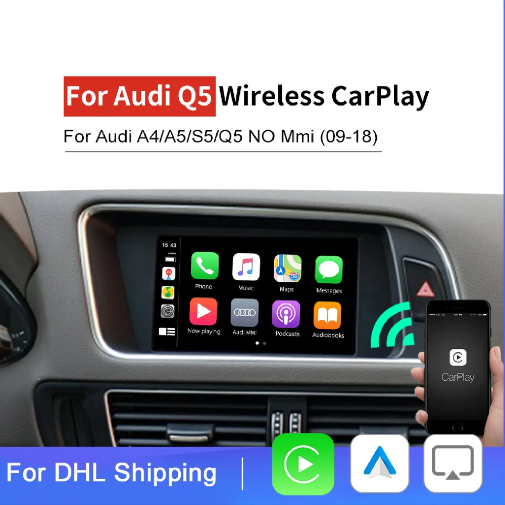

Беспроводной Apple Carplay модуль Android Auto мультимедийный интерфейс A4 B8 S4 A5 S5 RS5 Q5 SQ5 концертная симфония для Audi Carplay